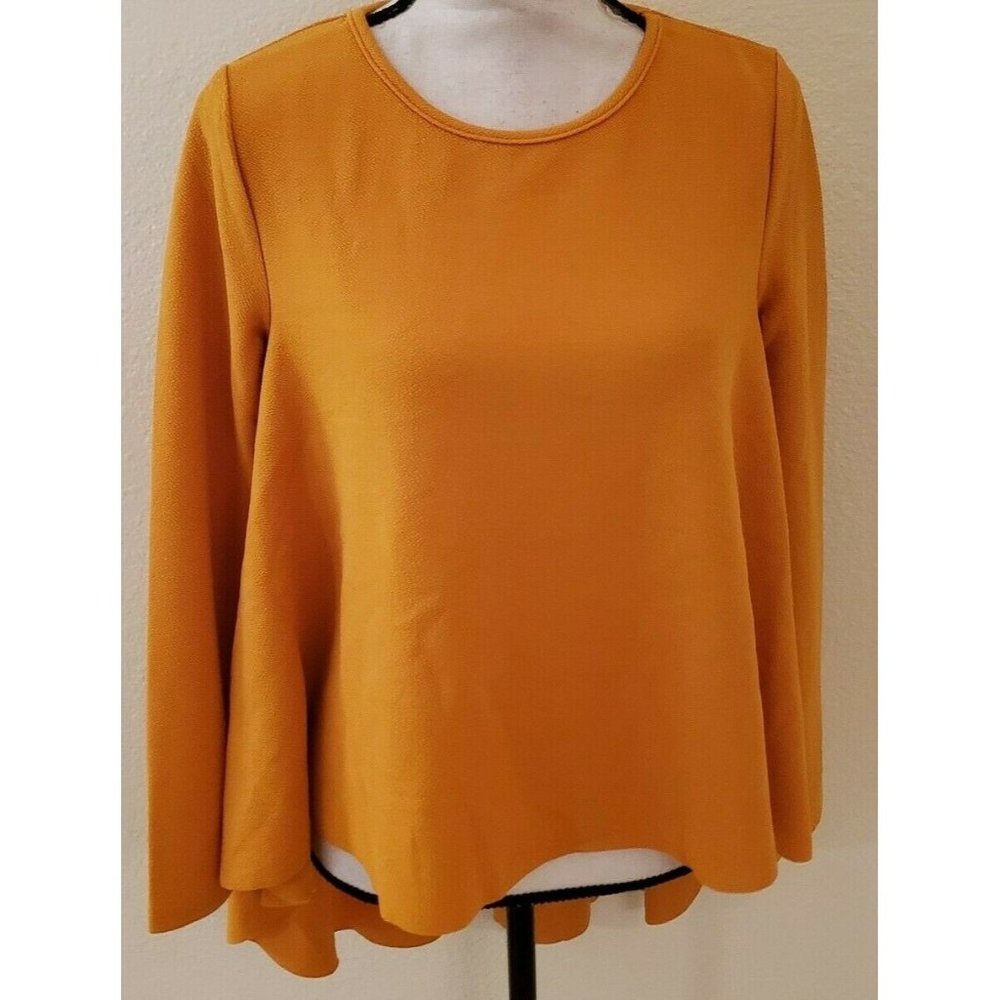 Romwe Women's Raw Hem Long Sleeve Belted Flare Pep - Picture 3 of 5